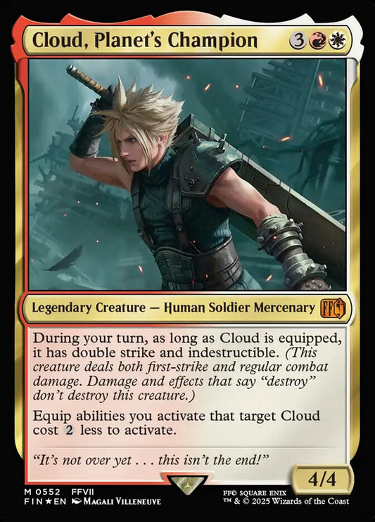 IMPORTABLE DUBAI-Cloud, Planet's Champion FINAL FANTASY Non-foil Default English Magic: The Gathering