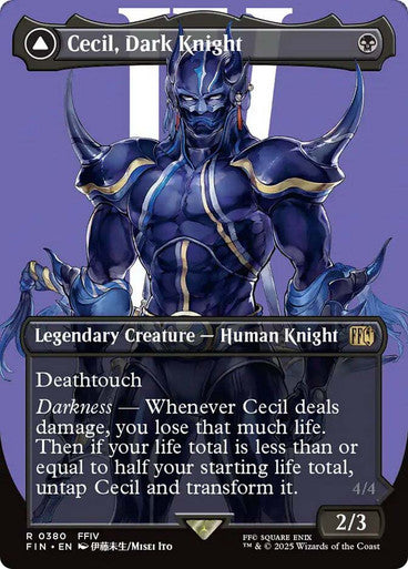 IMPORTABLE DUBAI-Cecil, Dark Knight // Cecil, Redeemed Paladin (#380) FINAL FANTASY Non-foil Borderless English Magic: The Gathering