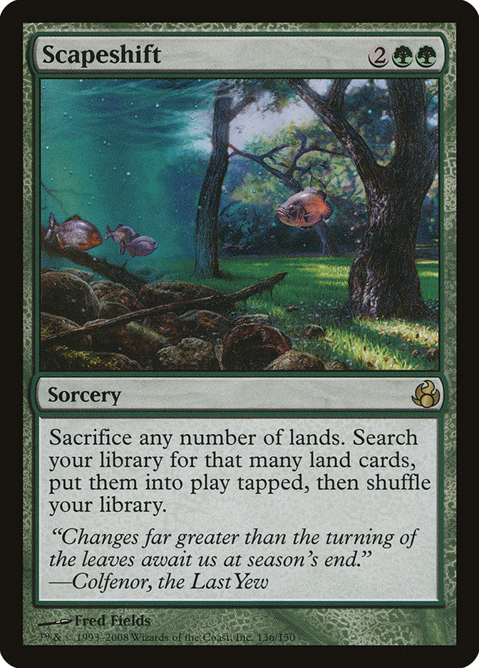 IMPORTABLE DUBAI-Scapeshift Morningtide (MOR) #136 · Rare · English · Nonfoil/Foil