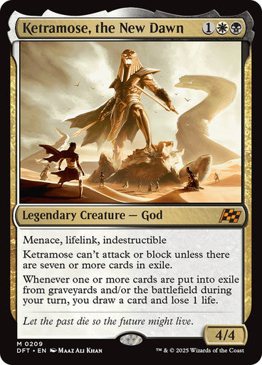 IMPORTABLE DUBAI-Ketramose, the New Dawn Aetherdrift Non-foil Default English Magic: The Gathering
