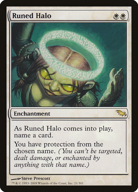 IMPORTABLE DUBAI-Runed Halo Shadowmoor (SHM) #21 · Rare · English · Nonfoil/Foil