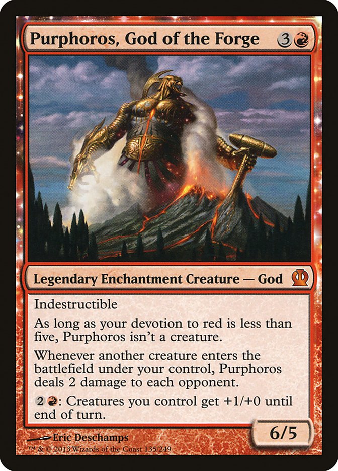 IMPORTABLE DUBAI-Purphoros, God of the Forge  Theros (THS) #135 · Mythic Rare · English · Nonfoil/Foil