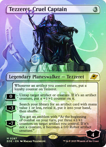 IMPORTABLE DUBAI-Tezzeret, Cruel Captain (Borderless) Edge of Eternities - Variants Magic: The Gathering English Foil