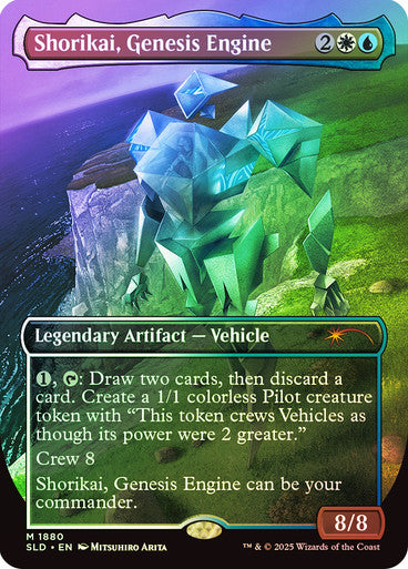 IMPORTABLE DUBAI-Shorikai, Genesis Engine (Secret Lair) (Borderless) Secret Lair Magic: The Gathering English Foil
