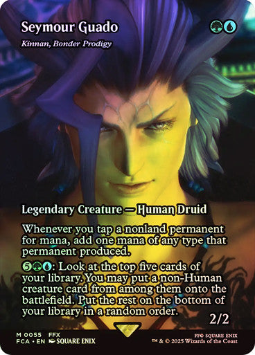 IMPORTABLE DUBAI-Kinnan, Bonder Prodigy (Seymour Guado) (Borderless) FINAL FANTASY Through the Ages Magic: The Gathering English Foil