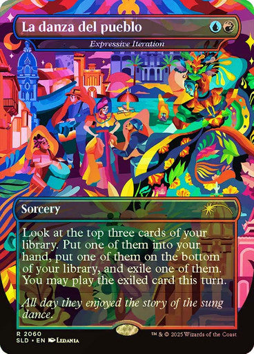 IMPORTABLE DUBAI-Expressive Iteration (La danza del pueblo) (Secret Lair) (#2060) (Borderless) Secret Lair Magic: The Gathering English Foil