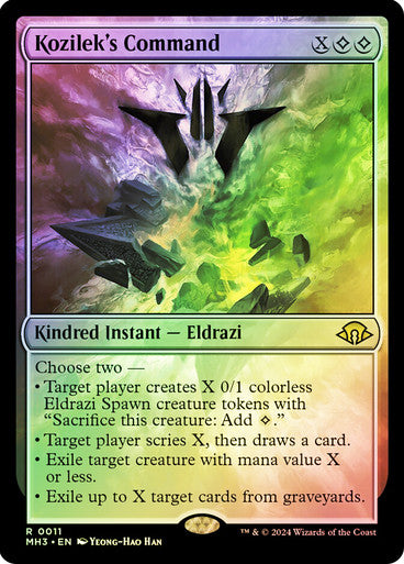 IMPORTABLE DUBAI-Kozilek's Command Modern Horizons 3 Magic: The Gathering English Foil
