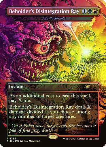 IMPORTABLE DUBAI-Fire Covenant (Beholder's Disintegration Ray) (Dungeons & Dragons) (Secret Lair) (#1796) (Borderless) Secret Lair Magic: The Gathering English Foil