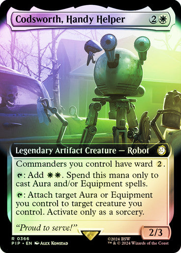 IMPORTABLE DUBAI-Codsworth, Handy Helper (Extended Art) Fallout Commander - Variants Magic: The Gathering English Foil