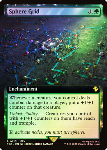 IMPORTABLE DUBAI-Sphere Grid (Extended Art) FINAL FANTASY Commander - Variants Magic: The Gathering English Foil