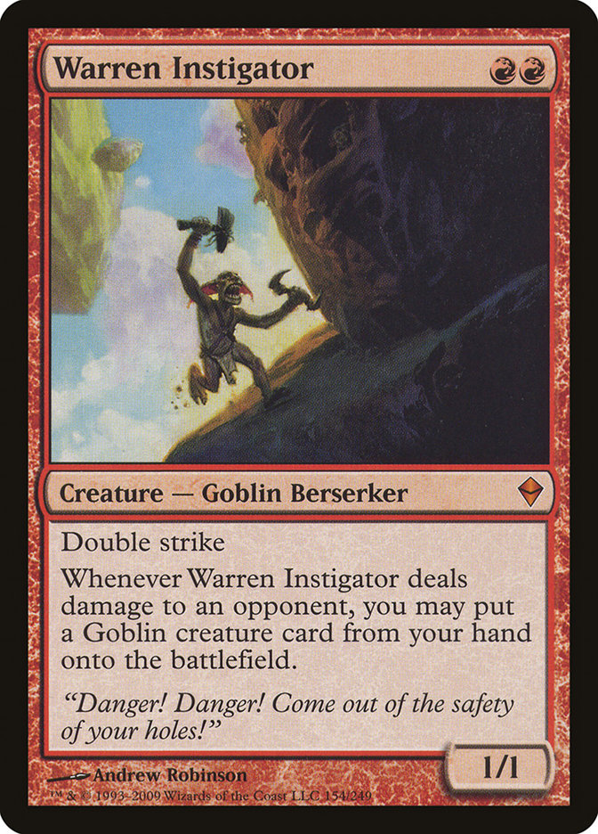 IMPORTABLE DUBAI-Warren Instigator Zendikar (ZEN) #154 · Mythic Rare · English · Nonfoil/Foil