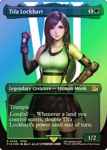 IMPORTABLE DUBAI-Tifa Lockhart (Borderless) (Surge Foil) FINAL FANTASY - Alternate Foil Variants Magic: The Gathering English Foil