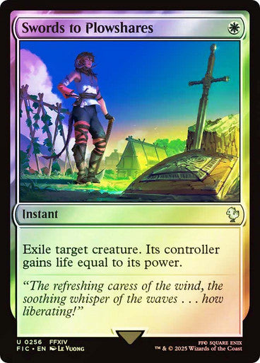 IMPORTABLE DUBAI-Swords to Plowshares (Surge Foil) FINAL FANTASY Commander - Alternate Foil Magic: The Gathering English Foil
