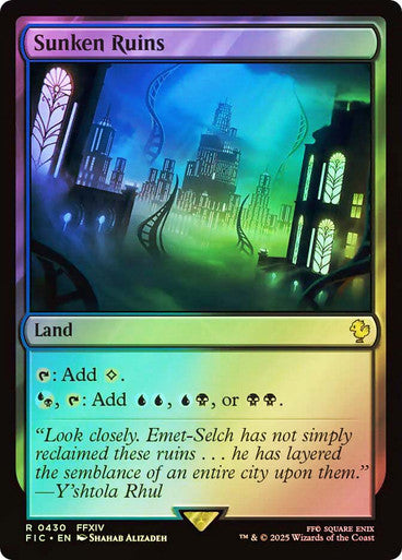 IMPORTABLE DUBAI-Sunken Ruins (Surge Foil) FINAL FANTASY Commander - Alternate Foil Magic: The Gathering English Foil