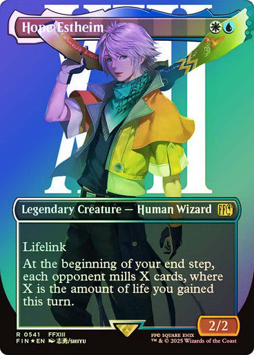 IMPORTABLE DUBAI-Hope Estheim (Borderless) (Surge Foil) FINAL FANTASY - Alternate Foil Variants Magic: The Gathering English Foil
