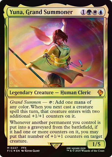 IMPORTABLE DUBAI-Yuna, Grand Summoner (Surge Foil) FINAL FANTASY Commander - Alternate Foil Magic: The Gathering English Foil