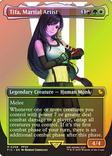 IMPORTABLE DUBAI-Tifa, Martial Artist (#206) (Borderless) FINAL FANTASY Commander - Variants Magic: The Gathering Japanese Foil