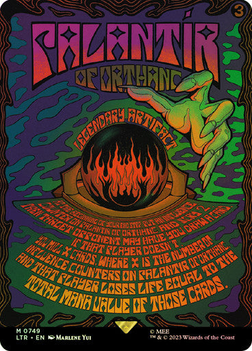 IMPORTABLE DUBAI-Palantir of Orthanc (Borderless) The Lord of the Rings - Variants Magic: The Gathering English Foil