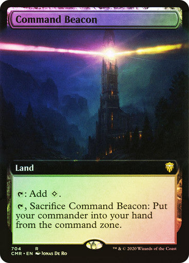 IMPORTABLE DUBAI-Command Beacon (Extended Art) Commander Legends - Variants Magic: The Gathering English Foil