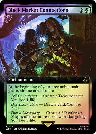 IMPORTABLE DUBAI-Black Market Connections (Extended Art) Assassin's Creed - Variants Magic: The Gathering English Foil