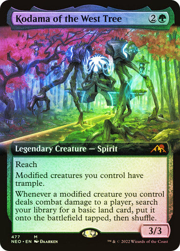 IMPORTABLE DUBAI-Kodama of the West Tree (Extended Art) Kamigawa: Neon Dynasty - Variants Magic: The Gathering English Foil