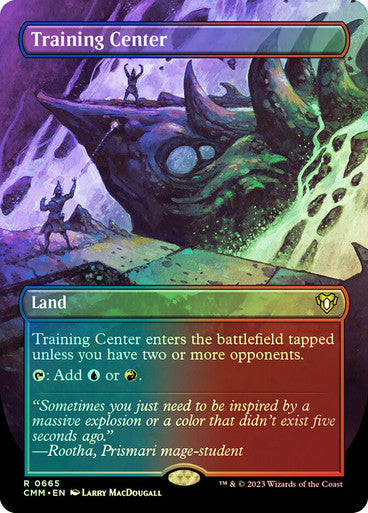 IMPORTABLE DUBAI-Training Center (Borderless) Commander Masters - Variants Magic: The Gathering English Foil