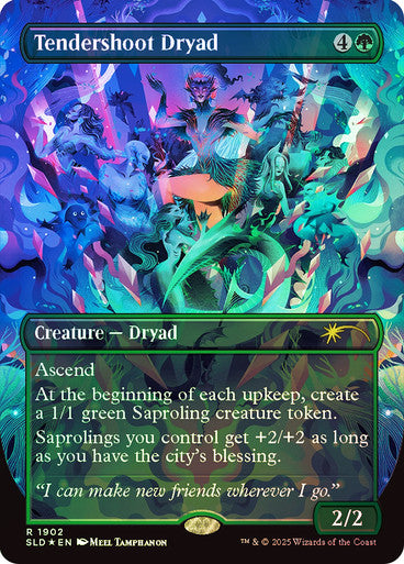IMPORTABLE DUBAI-Tendershoot Dryad (Secret Lair) (Borderless) Secret Lair Magic: The Gathering English Foil