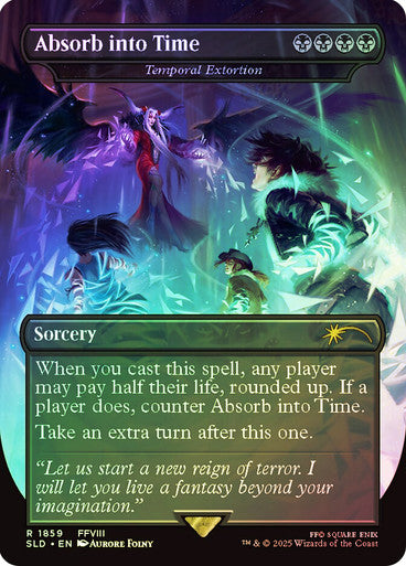 IMPORTABLE DUBAI-Temporal Extortion (Absorb into Time) (FINAL FANTASY) (Secret Lair) (Borderless) Secret Lair Magic: The Gathering English Foil