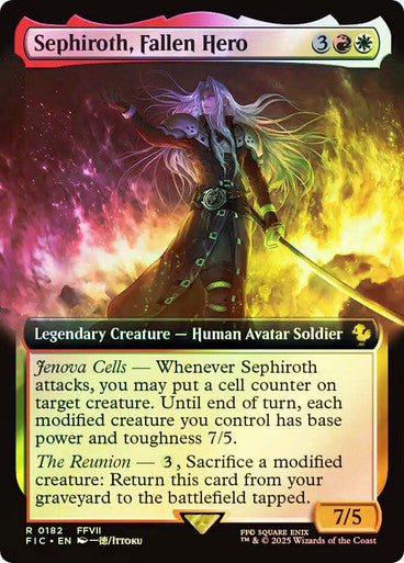 IMPORTABLE DUBAI-Sephiroth, Fallen Hero (Extended Art) FINAL FANTASY Commander - Variants Magic: The Gathering English Foil
