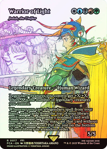 IMPORTABLE DUBAI-Jodah, the Unifier (Warrior of Light) (Borderless) FINAL FANTASY Through the Ages Magic: The Gathering English Foil