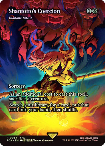 IMPORTABLE DUBAI-Diabolic Intent (Shantotto's Coercion) (Borderless) FINAL FANTASY Through the Ages Magic: The Gathering English Foil