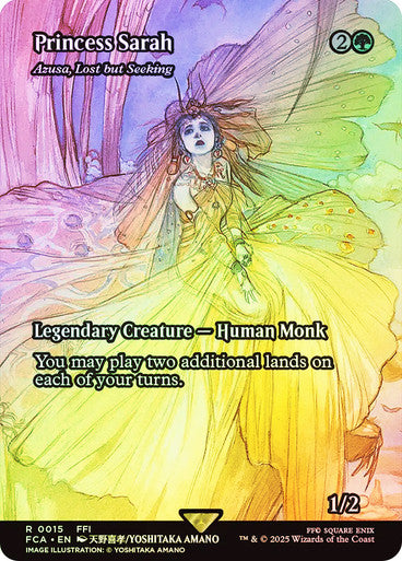 IMPORTABLE DUBAI-Azusa, Lost but Seeking (Princess Sarah) (Borderless) FINAL FANTASY Through the Ages Magic: The Gathering English Foil