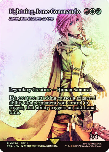 IMPORTABLE DUBAI-Isshin, Two Heavens as One (Lightning, Lone Commando) (Borderless) FINAL FANTASY Through the Ages Magic: The Gathering English Foil