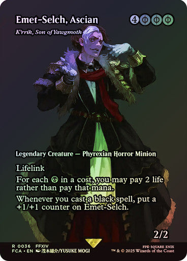 IMPORTABLE DUBAI-K'rrik, Son of Yawgmoth (Emet-Selch, Ascian) (Borderless) FINAL FANTASY Through the Ages Magic: The Gathering English Foil