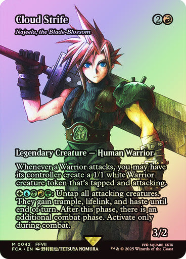 IMPORTABLE DUBAI-Najeela, the Blade-Blossom (Cloud Strife) (Borderless) FINAL FANTASY Through the Ages Magic: The Gathering English Foil
