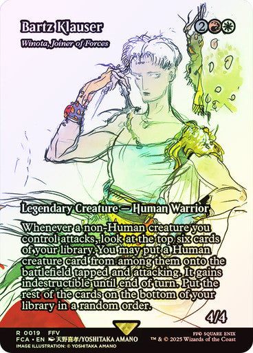 IMPORTABLE DUBAI-Winota, Joiner of Forces (Bartz Klauser) (Borderless) FINAL FANTASY Through the Ages Magic: The Gathering English Foil