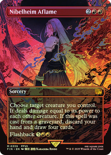 IMPORTABLE DUBAI-Nibelheim Aflame (Borderless) FINAL FANTASY - Variants Magic: The Gathering English Foil