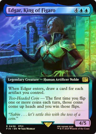 IMPORTABLE DUBAI-Edgar, King of Figaro (Extended Art) FINAL FANTASY - Variants Magic: The Gathering English Foil