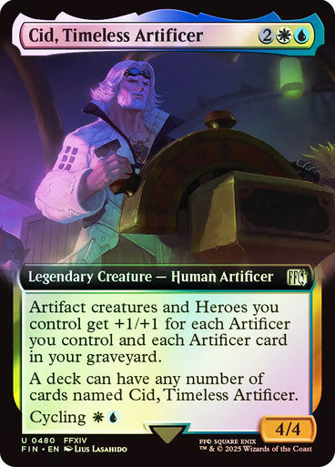 IMPORTABLE DUBAI-Cid, Timeless Artificer (Extended Art) FINAL FANTASY - Variants Magic: The Gathering English Foil