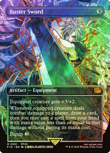 IMPORTABLE DUBAI-Buster Sword (Borderless) FINAL FANTASY - Variants Magic: The Gathering English Foil