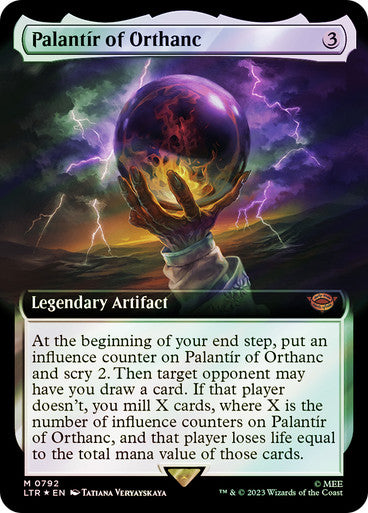 IMPORTABLE DUBAI-Palantir of Orthanc (Extended Art) (Surge Foil) The Lord of the Rings - Alternate Foil Magic: The Gathering English Foil