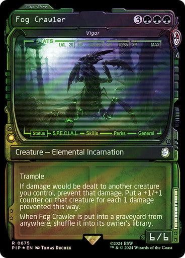 IMPORTABLE DUBAI-Vigor (Fog Crawler) (Showcase) (Surge Foil) Fallout Commander - Alternate Foil Variants Magic: The Gathering English Foil