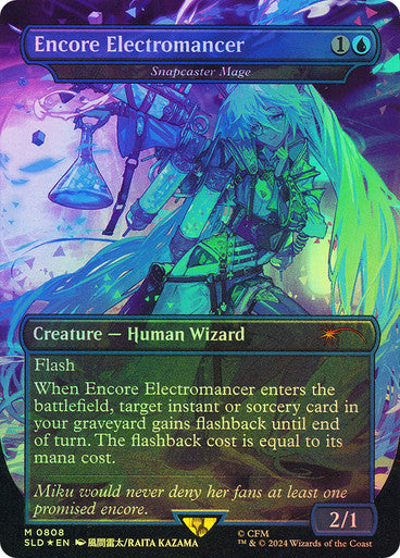 IMPORTABLE DUBAI-Snapcaster Mage (Encore Electromancer) (Hatsune Miku) (Secret Lair) (Borderless) Secret Lair Magic: The Gathering English Foil