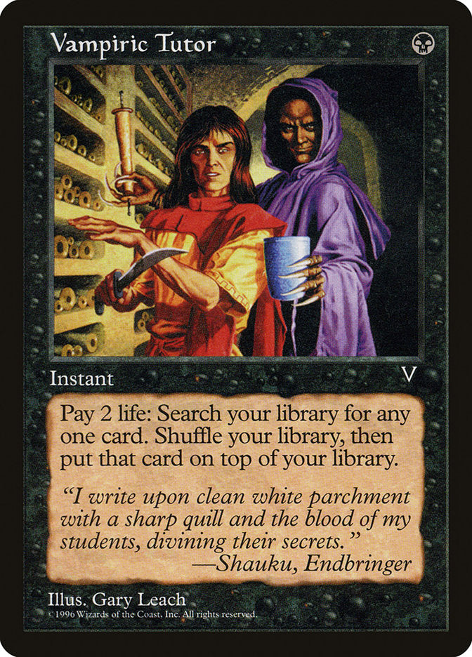 IMPORTABLE DUBAI-Vampiric Tutor Visions (VIS) #72 · Rare · English · Nonfoil