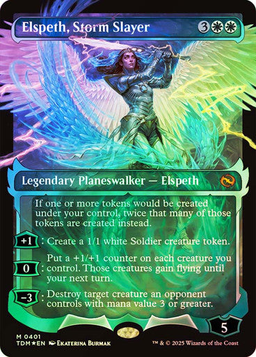 IMPORTABLE DUBAI-Elspeth, Storm Slayer (Showcase) Tarkir: Dragonstorm - Variants Magic: The Gathering English Foil