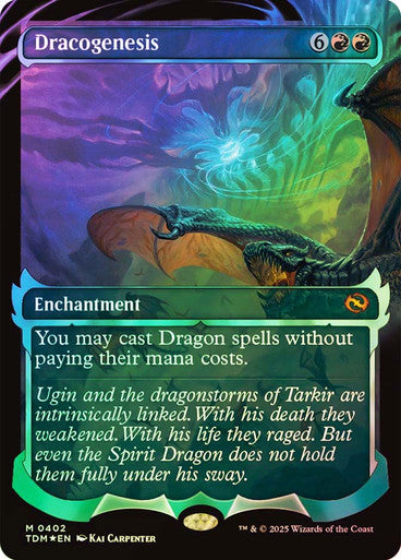 IMPORTABLE DUBAI-Dracogenesis (#402) (Showcase) Tarkir: Dragonstorm - Variants Magic: The Gathering English Foil