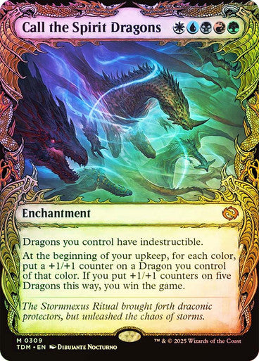 IMPORTABLE DUBAI-Call the Spirit Dragons (Showcase) Tarkir: Dragonstorm - Variants Magic: The Gathering English Foil