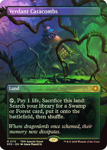 IMPORTABLE DUBAI-Verdant Catacombs (Borderless) Special Guests Magic: The Gathering English Foil
