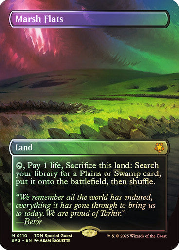 IMPORTABLE DUBAI-Marsh Flats (Borderless) Special Guests Magic: The Gathering English Foil