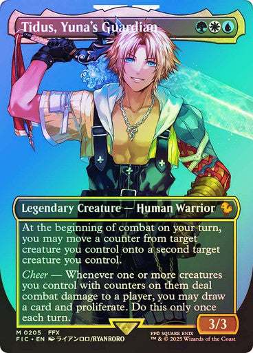 IMPORTABLE DUBAI-Tidus, Yuna's Guardian (#205) (Borderless) FINAL FANTASY Commander - Variants Magic: The Gathering English Foil